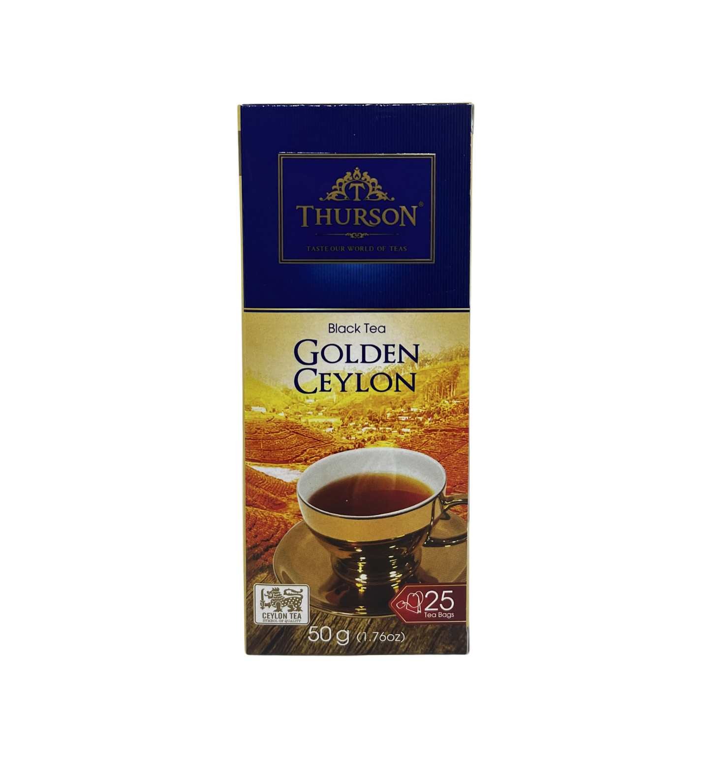 Thurson Pure Ceylon Tea 25 String and Tag Tea Bags - Golden Ceylon
