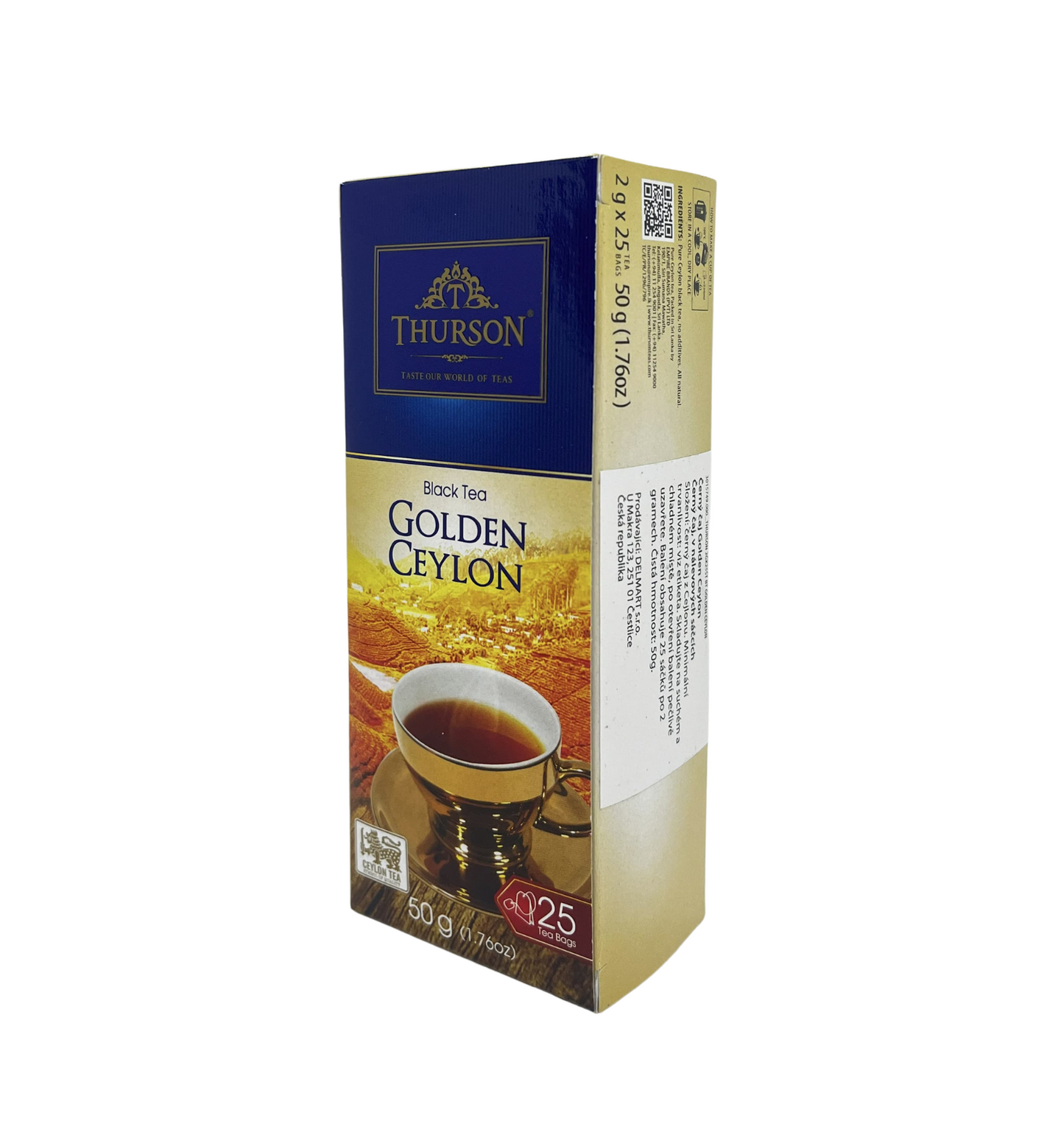 Thurson Pure Ceylon Tea 25 String and Tag Tea Bags - Golden Ceylon